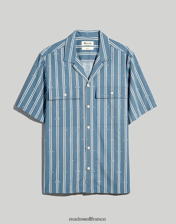 vêtements fr Madewell Hommes chemise boxy à manches courtes imprimé vague océan DX8828269