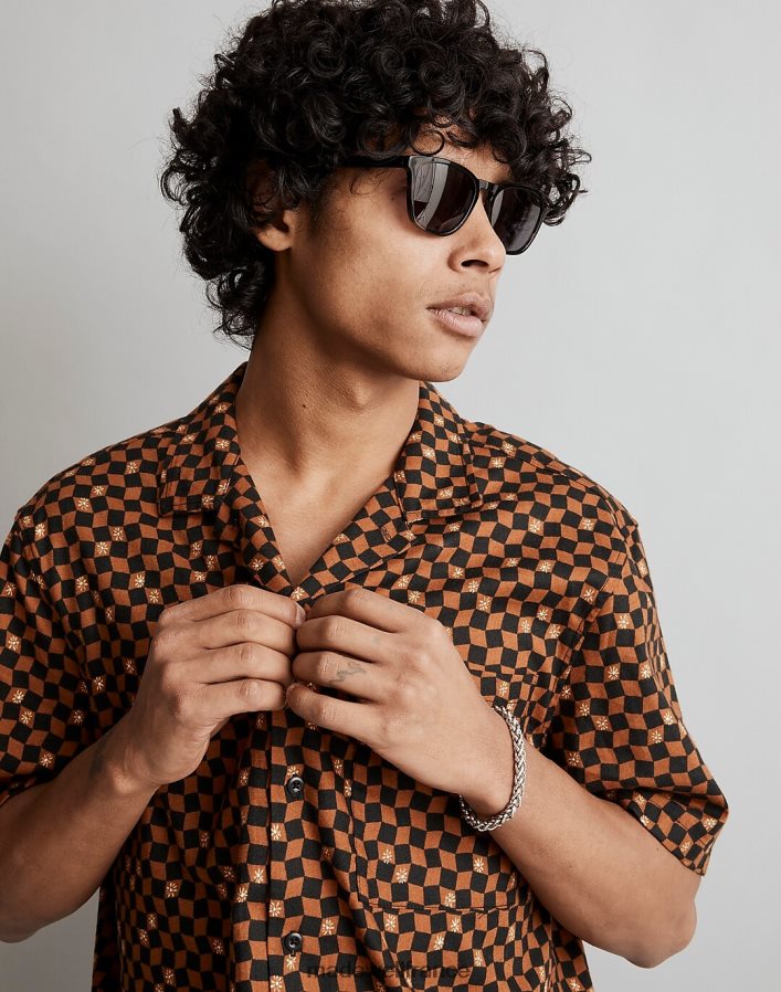 vêtements fr Madewell Hommes chemise carrée à manches courtes linge vintage DX8828267