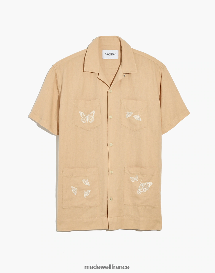 vêtements fr Madewell Hommes chemise d'été brodée dans le couloir papillon DX8828286