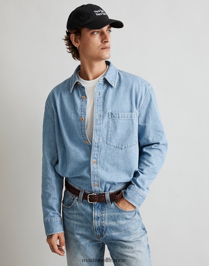 vêtements fr Madewell Hommes chemise en jean à manches longues lavage de Kersey DX8828240