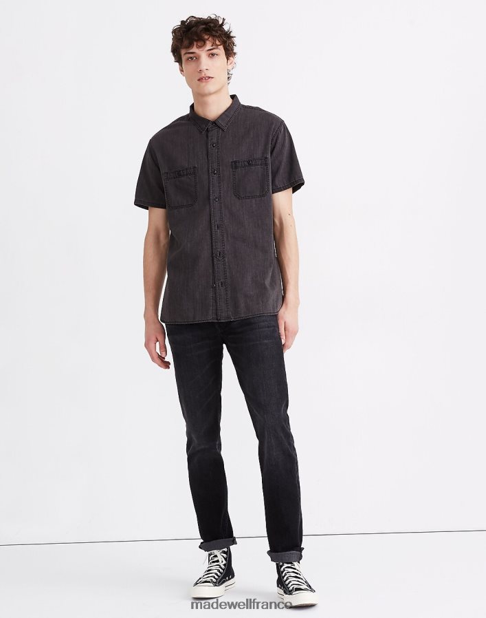 vêtements fr Madewell Hommes chemise en jean parfaite à manches courtes lavage des couteliers DX8828288