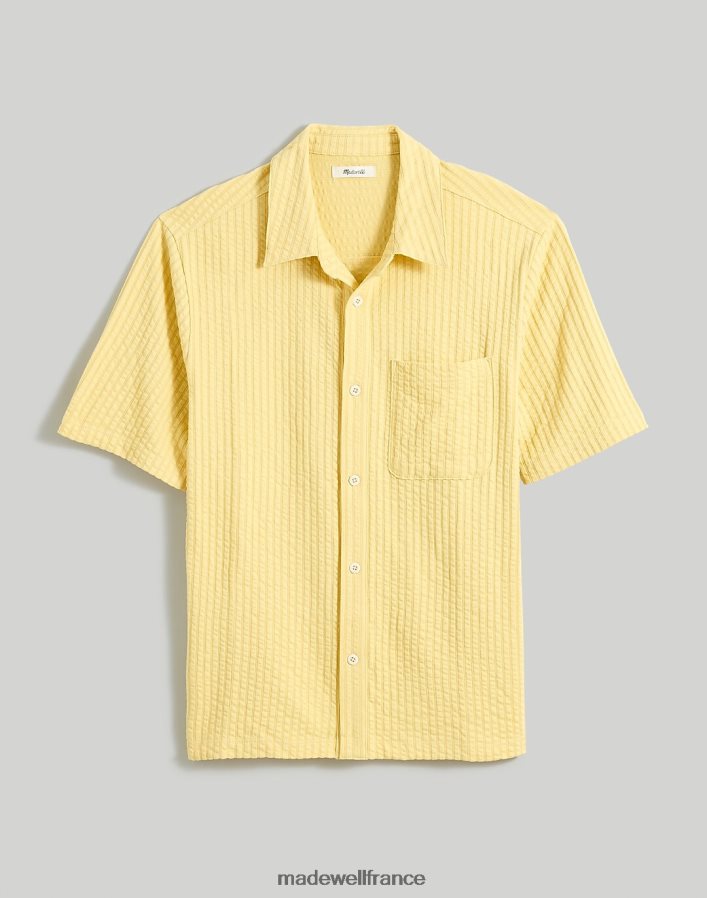 vêtements fr Madewell Hommes chemise facile à manches courtes en seersucker large camomille DX8828248