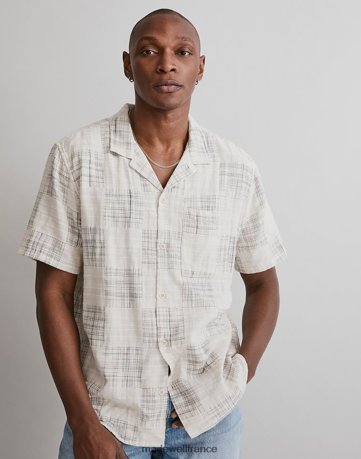 vêtements fr Madewell Hommes chemise facile à manches courtes patchwork à carreaux patchwork boro DX8828249