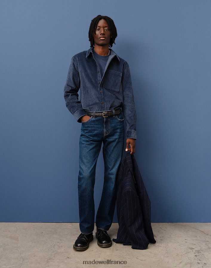 vêtements fr Madewell Hommes chemise facile à manches longues en velours côtelé boussole or DX8828238