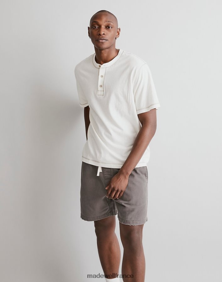 vêtements fr Madewell Hommes chemise henley en coton mélangé recyclé crème fraiche DX8828360