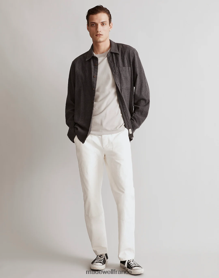 vêtements fr Madewell Hommes chemise à manches longues facile en flanelle du dimanche trottoir sombre DX8828301