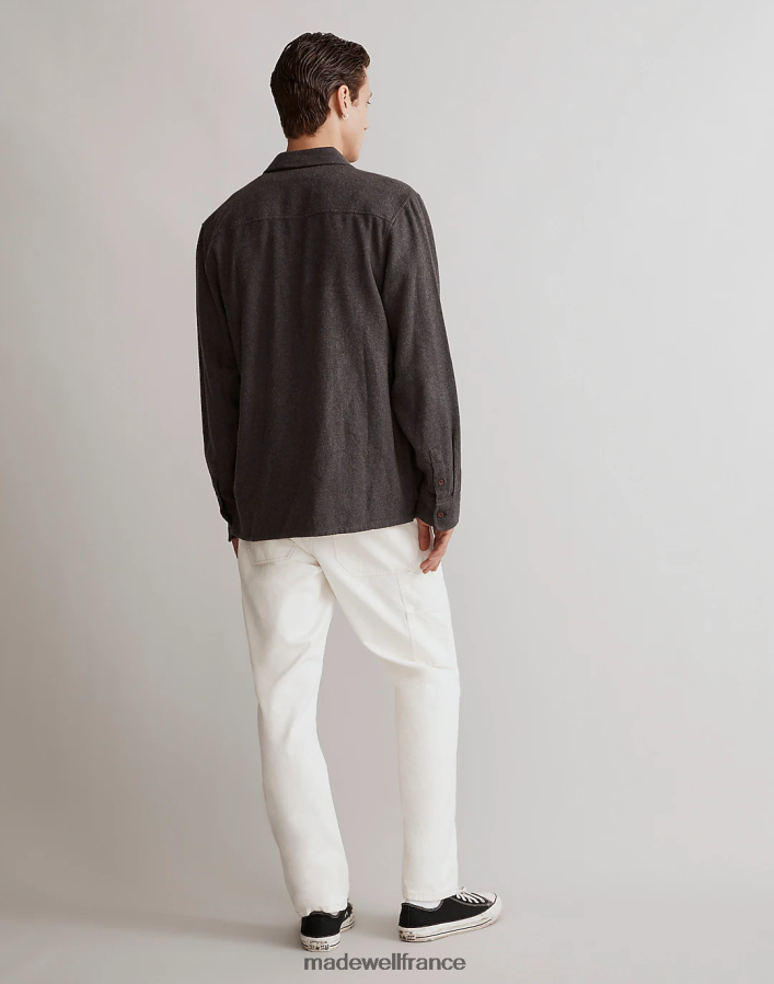 vêtements fr Madewell Hommes chemise à manches longues facile en flanelle du dimanche trottoir sombre DX8828301
