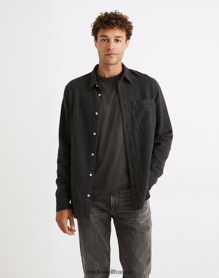 vêtements fr Madewell Hommes chemise à manches longues parfaite en flanelle du dimanche vieil épicéa DX8828305
