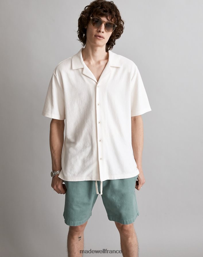 vêtements fr Madewell Hommes chemise texturée facile à manches courtes sauge cendrée DX8828257