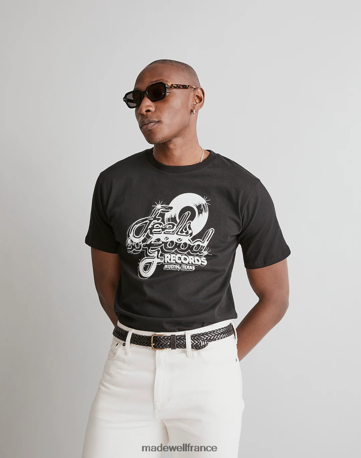 vêtements fr Madewell Hommes se sent si bien t-shirt graphique avec logo noir DX8828373
