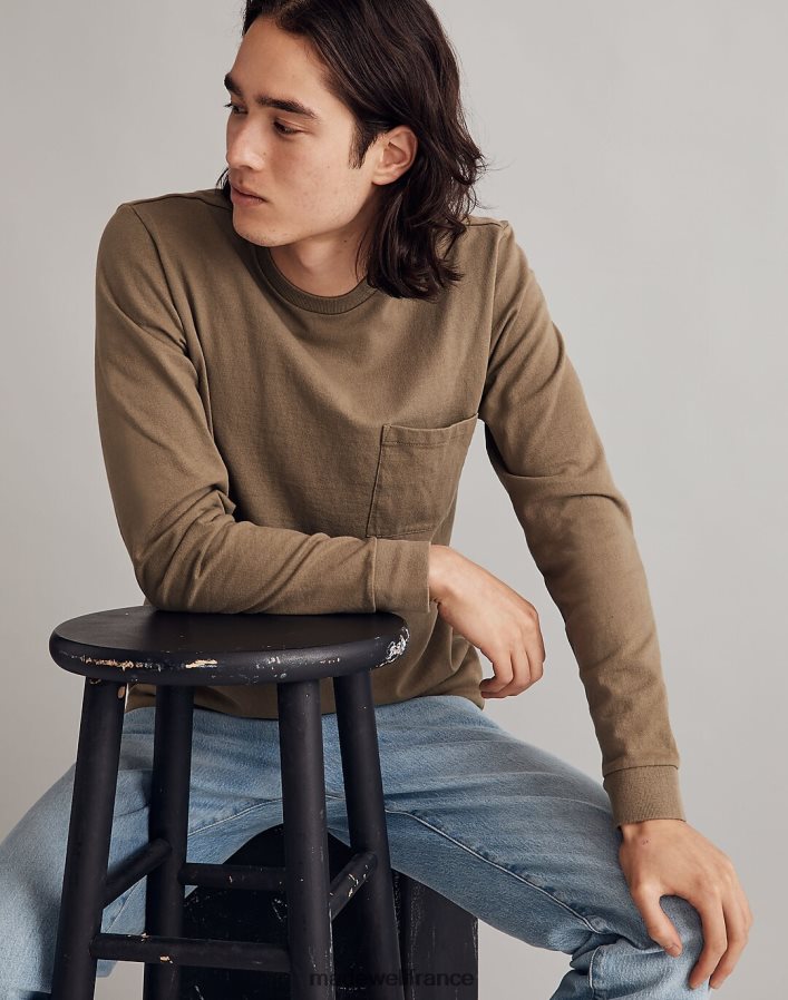 vêtements fr Madewell Hommes t-shirt décontracté à manches longues phare DX8828356