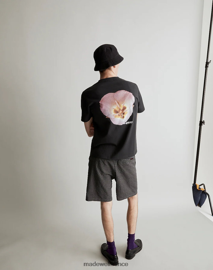 vêtements fr Madewell Hommes t-shirt graphique à fleurs Gramicci ancien noir DX8828505