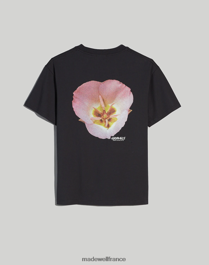 vêtements fr Madewell Hommes t-shirt graphique à fleurs Gramicci ancien noir DX8828505