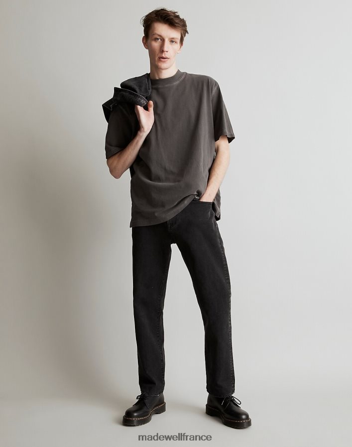 vêtements fr Madewell Hommes t-shirt à manches courtes et col montant teint en pièce coucher de soleil pâle DX8828363