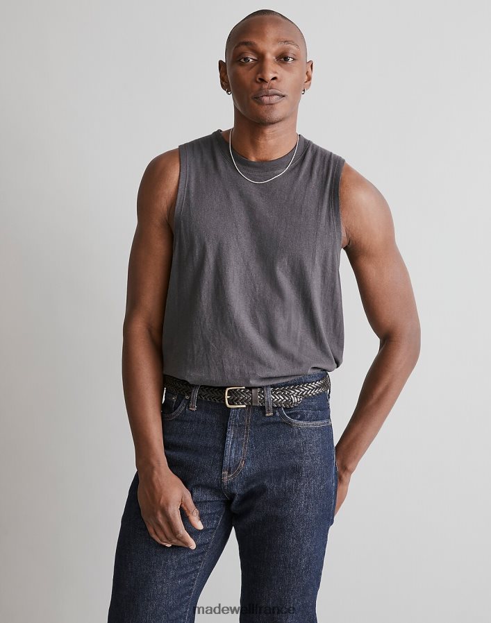 vêtements fr Madewell Hommes t-shirt muscle en coton mélangé recyclé obsidienne fraîche DX8828361