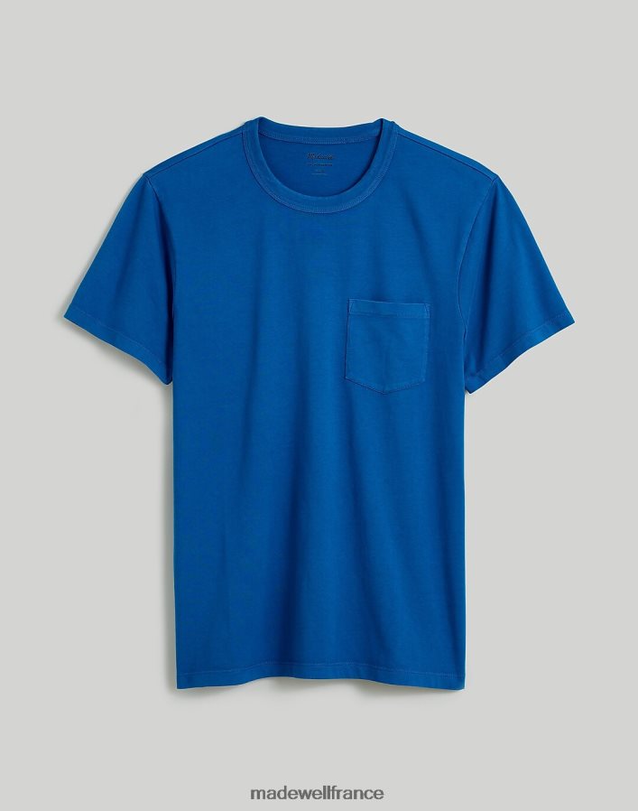 vêtements fr Madewell Hommes t-shirt à poche ras du cou allday teint en pièce charbon noir DX8828367