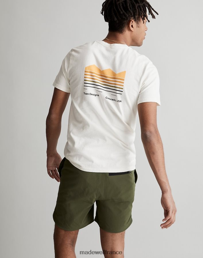 vêtements fr Madewell Hommes topo designs t-shirt graphique carte des strates naturel DX8828599
