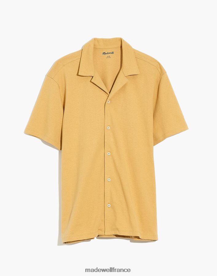 vêtements fr Madewell Hommes tricoter une chemise de camp facile à manches courtes noyer patiné DX8828264
