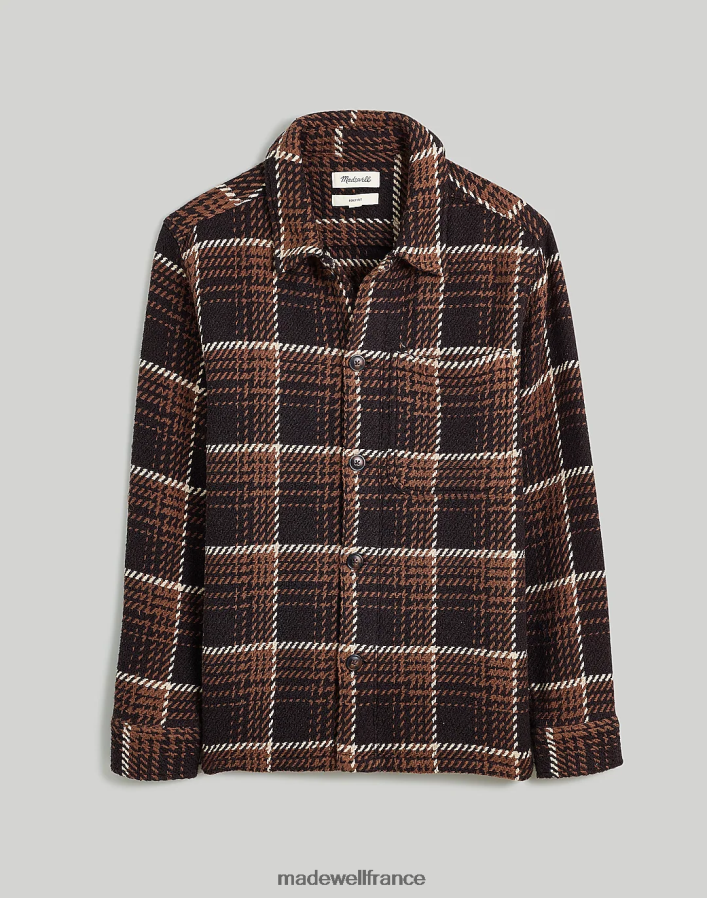vêtements fr Madewell Hommes veste-chemise boxy en sergé carreaux cassés torréfaction foncée DX8828314