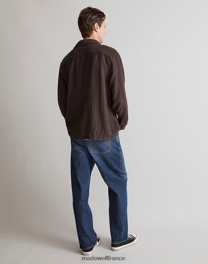 vêtements fr Madewell Hommes veste-chemise boxy pied-de-poule encre DX8828313