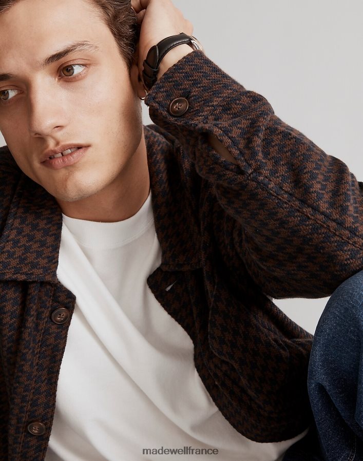 vêtements fr Madewell Hommes veste-chemise boxy pied-de-poule encre DX8828313