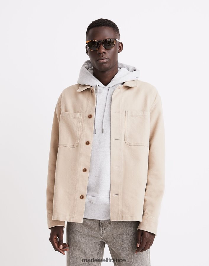 vêtements fr Madewell Hommes veste-chemise carrée sable mouillé DX8828280