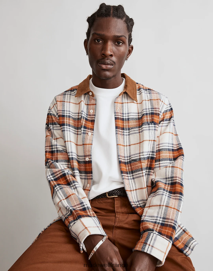 vêtements fr Madewell Hommes veste-chemise facile à col en velours côtelé sable clair DX8828311