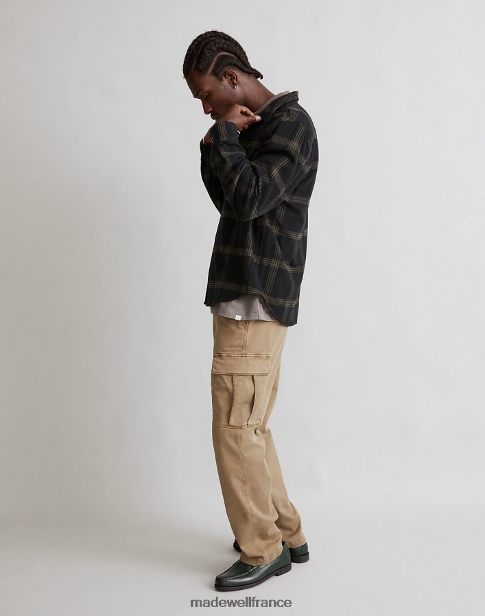 vêtements fr Madewell Hommes veste-chemise facile en flanelle brossée charbon noir DX8828310