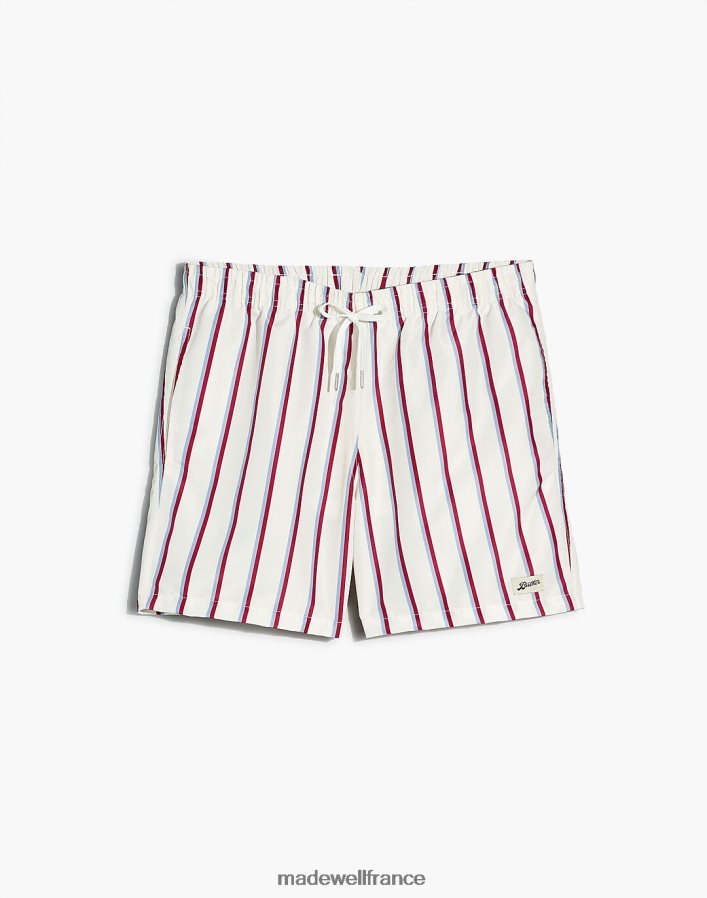 vêtements fr Madewell Hommes maillot de bain baigneur fine rayure rouge et bleue DX8828384