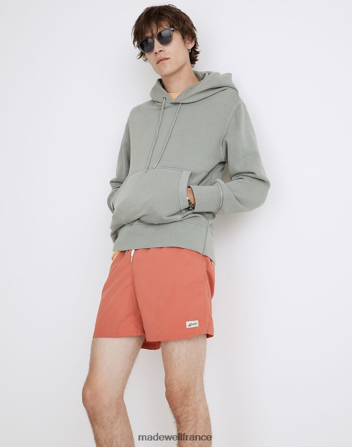 vêtements fr Madewell Hommes maillot de bain baigneur uni canneberge DX8828386