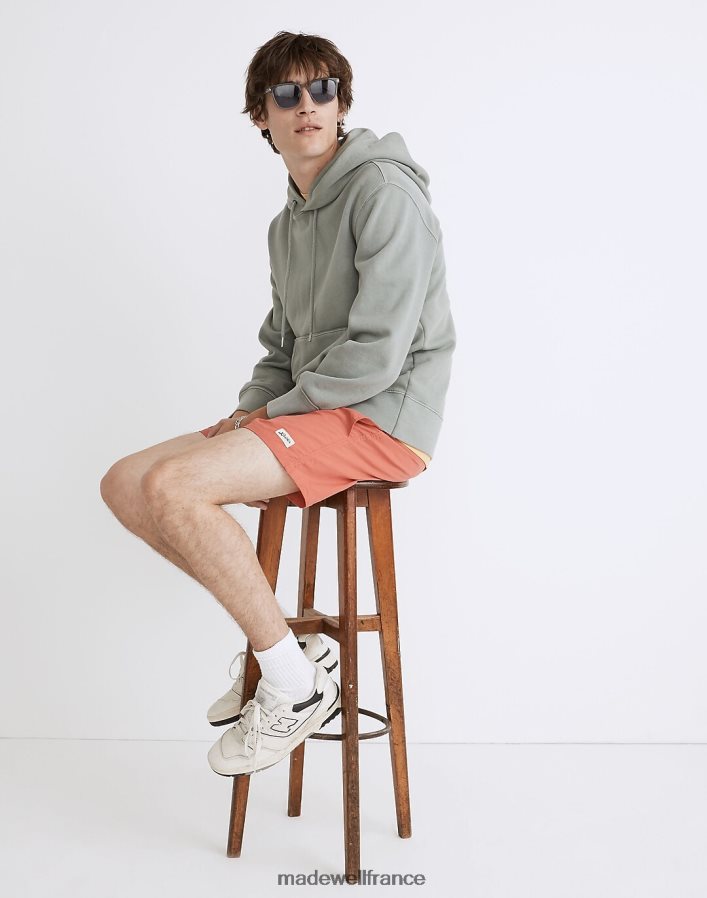 vêtements fr Madewell Hommes maillot de bain baigneur uni canneberge DX8828386