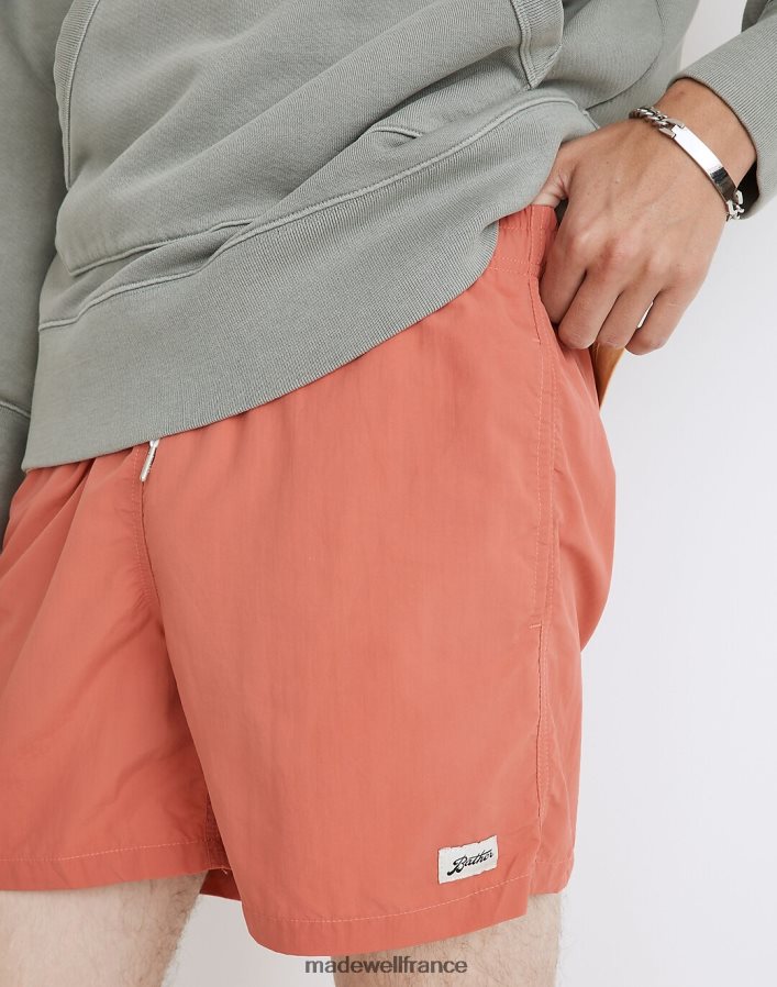 vêtements fr Madewell Hommes maillot de bain baigneur uni canneberge DX8828386
