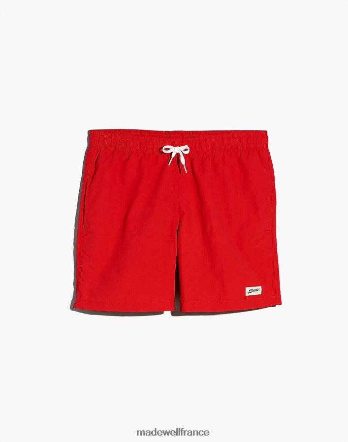 vêtements fr Madewell Hommes maillot de bain baigneur uni rouge uni DX8828387
