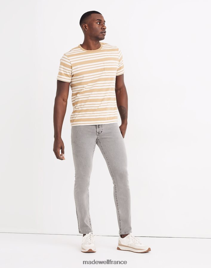 vêtements fr Madewell Hommes jean slim athlétique teint en pièce gravier côtier DX8828613