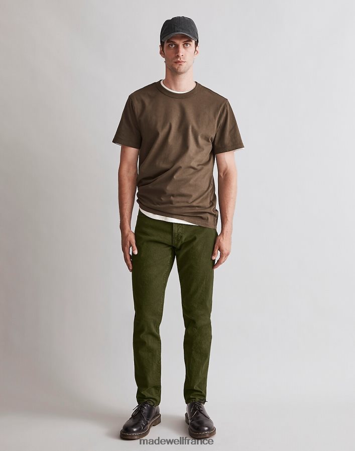 vêtements fr Madewell Hommes jean slim teint en pièce vert profond DX8828189