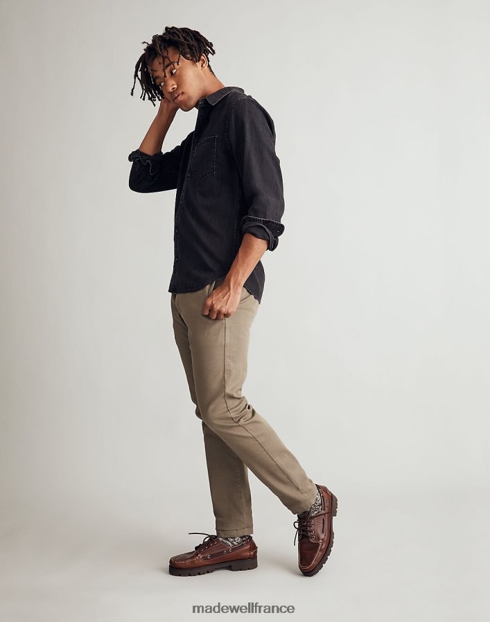 vêtements fr Madewell Hommes pantalon chino slim athlétique : édition coolmax charbon noir DX8828215