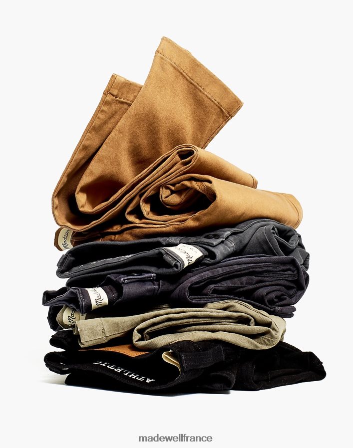 vêtements fr Madewell Hommes pantalon chino slim athlétique : édition coolmax charbon noir DX8828215