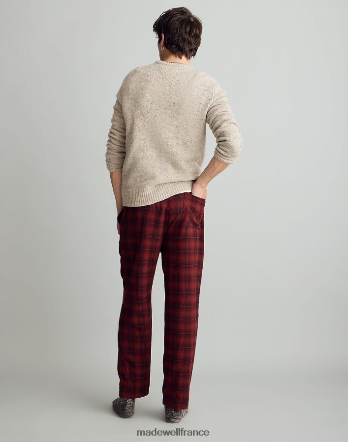 vêtements fr Madewell Hommes pantalon de pyjama en flanelle acajou bruni DX8828208