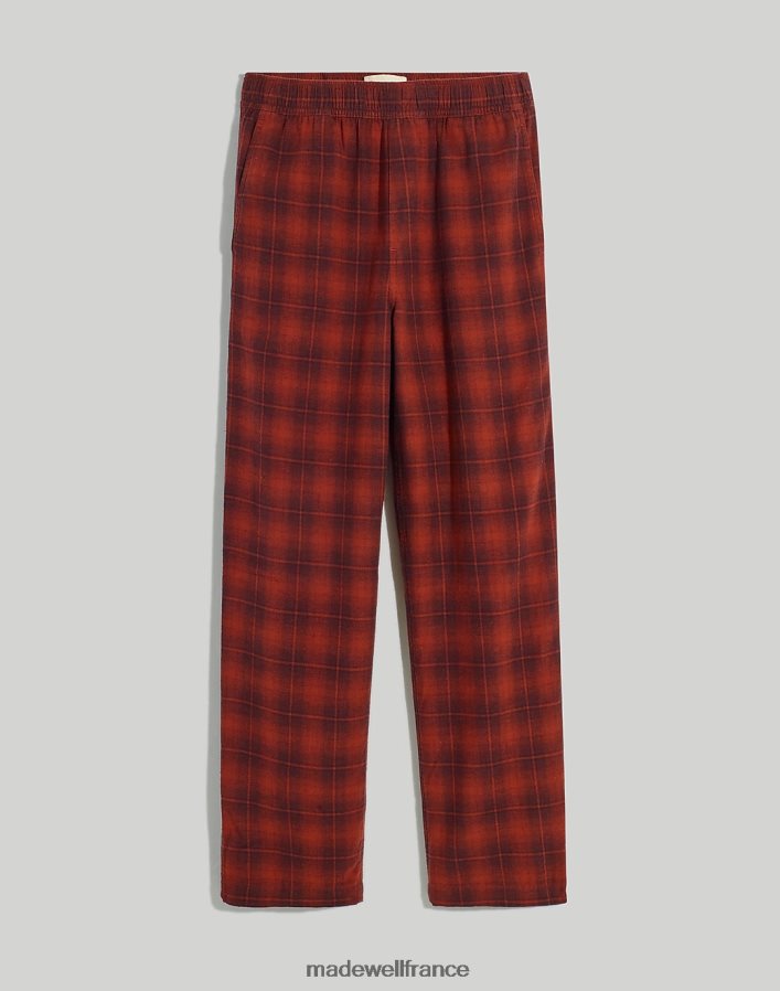 vêtements fr Madewell Hommes pantalon de pyjama en flanelle acajou bruni DX8828208