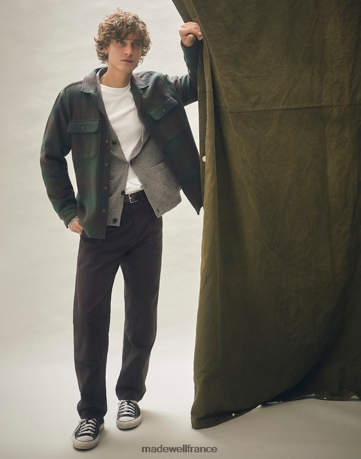 vêtements fr Madewell Hommes pantalon de travail droit décontracté toile vintage DX8828223