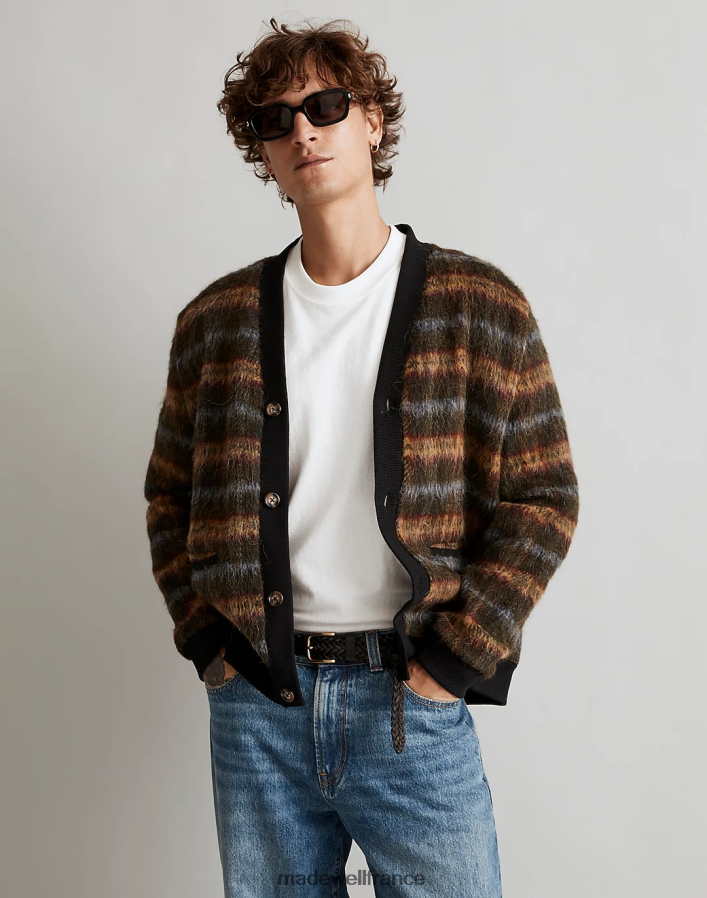vêtements fr Madewell Hommes cardigan à carreaux de couloir armée DX8828431