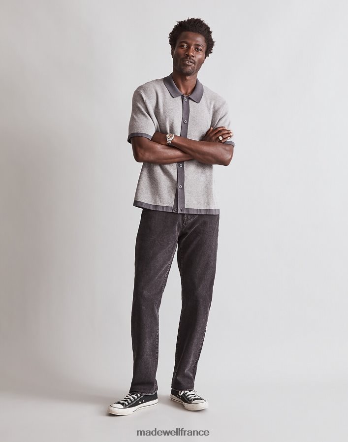 vêtements fr Madewell Hommes polo boutonné à manches courtes orage DX8828232