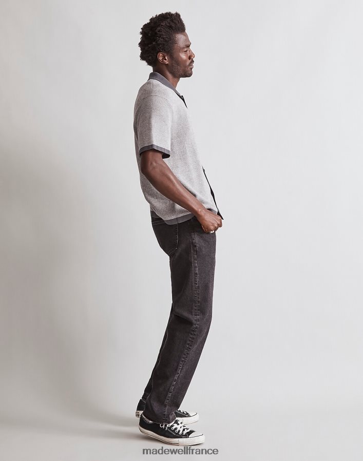 vêtements fr Madewell Hommes polo boutonné à manches courtes orage DX8828232