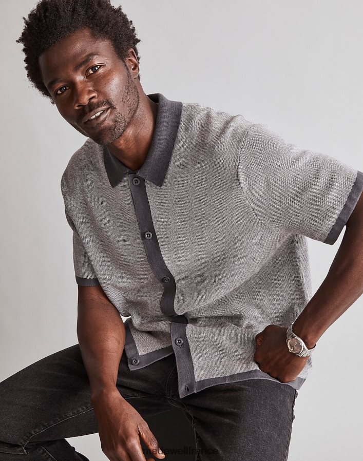 vêtements fr Madewell Hommes polo boutonné à manches courtes orage DX8828232