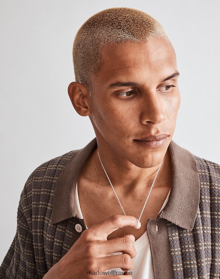 vêtements fr Madewell Hommes polo boutonné à manches courtes terre d'ombre crue DX8828235