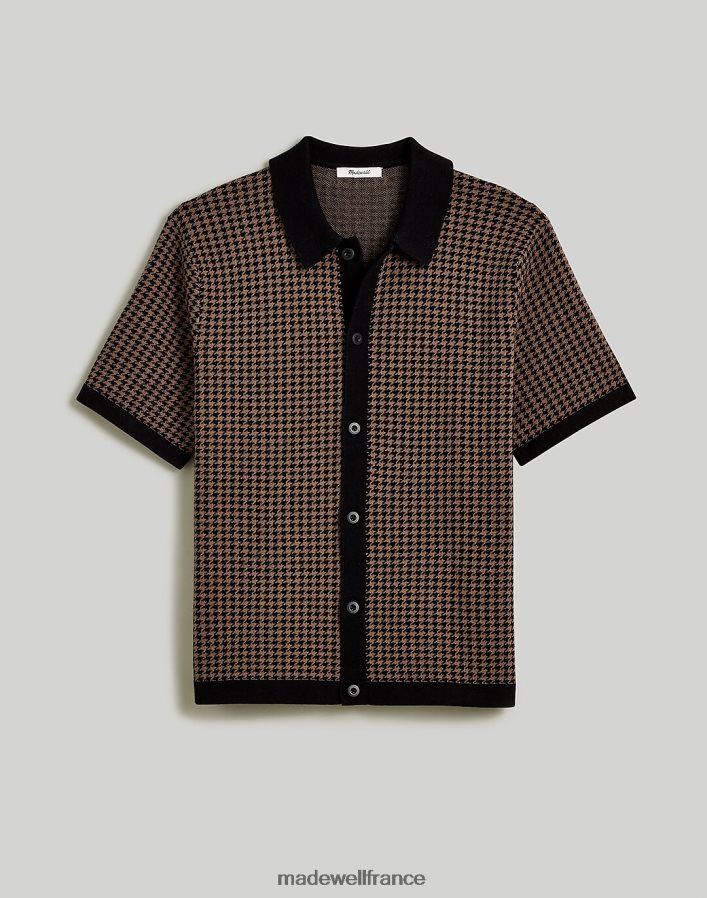 vêtements fr Madewell Hommes polo boutonné à manches courtes vrai noir DX8828237