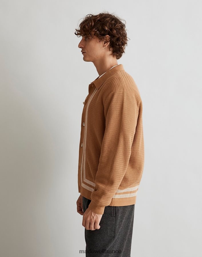 vêtements fr Madewell Hommes polo boutonné à manches longues bois tombé DX8828227