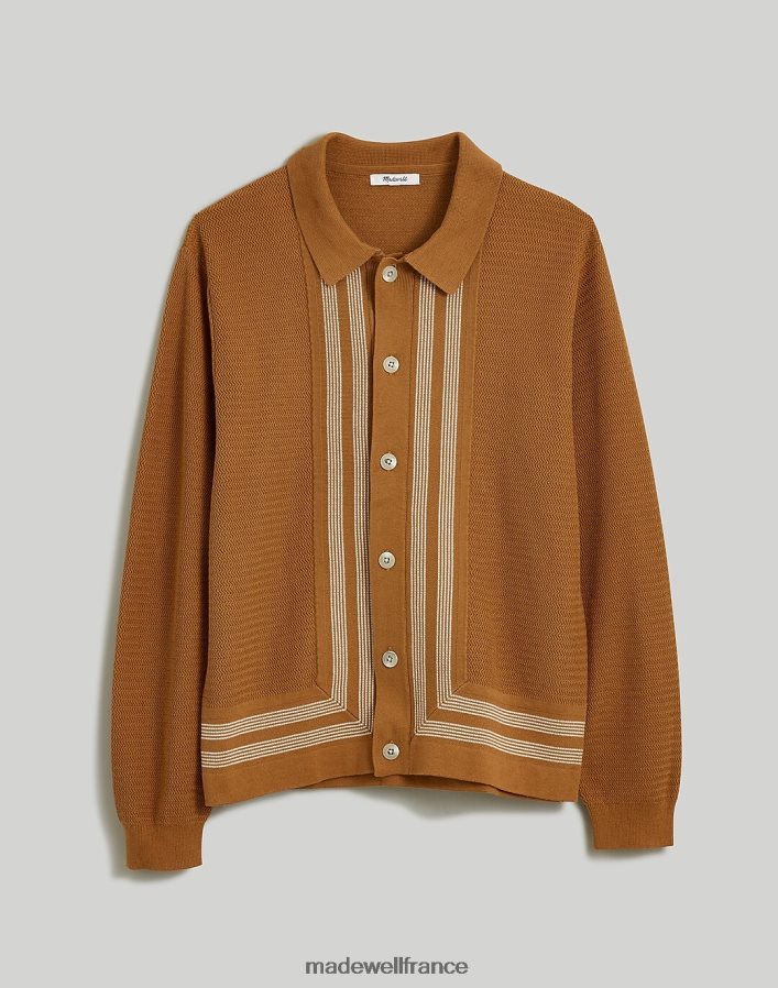 vêtements fr Madewell Hommes polo boutonné à manches longues bois tombé DX8828227