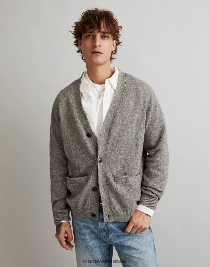 vêtements fr Madewell Hommes pull cardigan en mélange de coton et de laine mérinos ombre bleue DX8828339