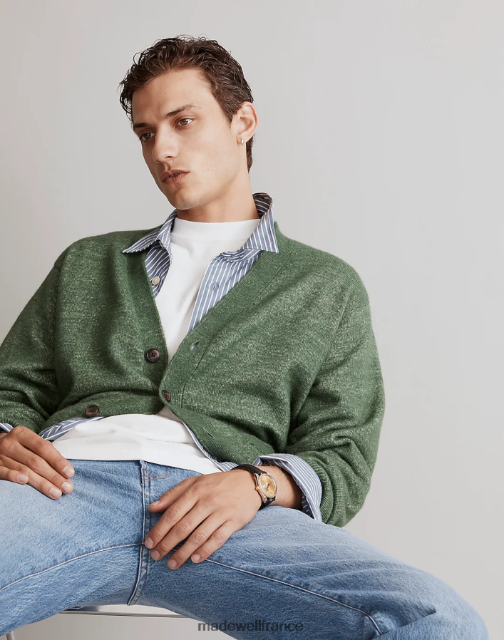 vêtements fr Madewell Hommes pull cardigan pelucheux marron clair chiné DX8828342